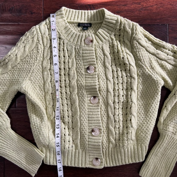 Wild Fable Women's Lime Green Cardigan Size XS - Picture 3 of 9